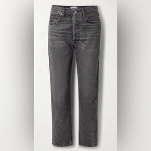 Agolde black distressed jeans size 25 luxury upscale fancy casual old money